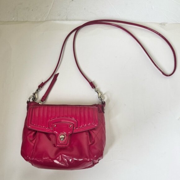 COACH Poppy Mini Willis Quilted Patent Leather Bag Crossbody Shoulder Turnlock - Picture 5 of 16